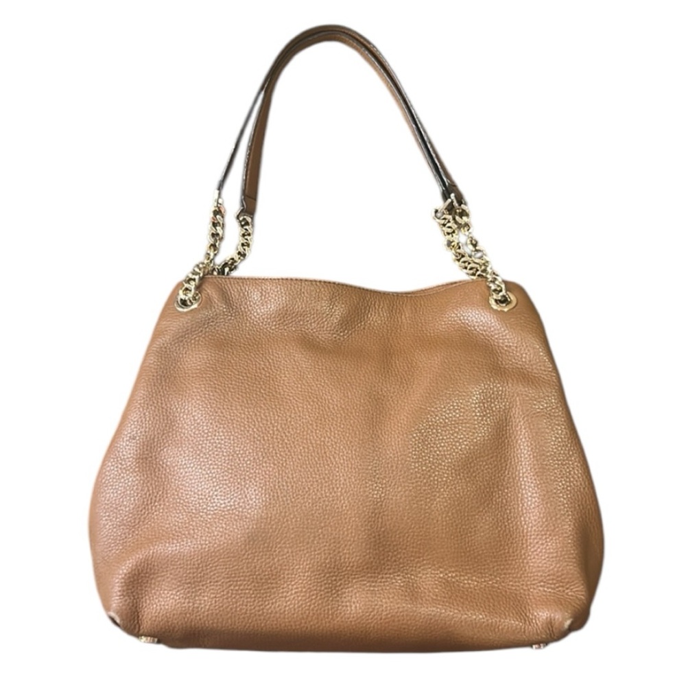 Michael Kors Leather Chain Shoulder Bag Tan Brown - Picture 5 of 13